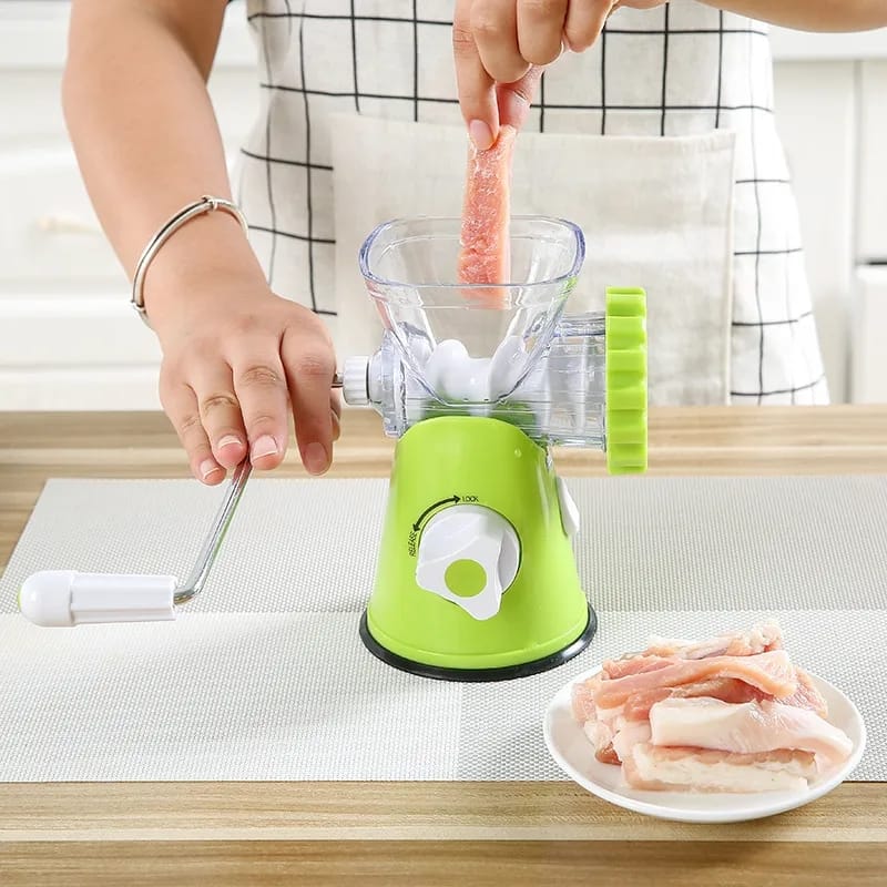 Manual Meat Mincer & Vegetable Cutter – 3 in 1 Kitchen Tool | Free Delivery